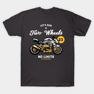 Two Wheels No Limits Motorcycle T-Shirt